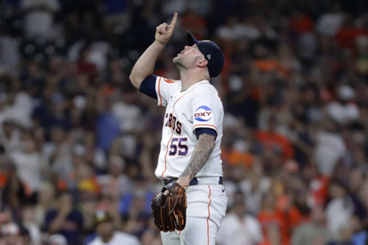 Noda's 1-out single in 9th ends no-hit bid, Astros win 6-2 and send Athletics to 100th loss