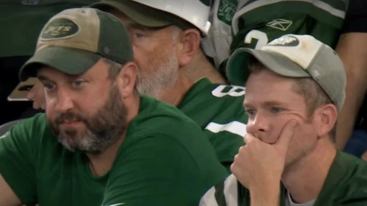 Dejected New York Jets Fan Delivers Elite Middle Finger After Zach Wilson Interception