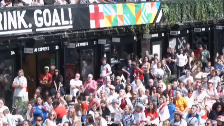 England fans react as Ella Toone fires Lionesses ahead against Australia