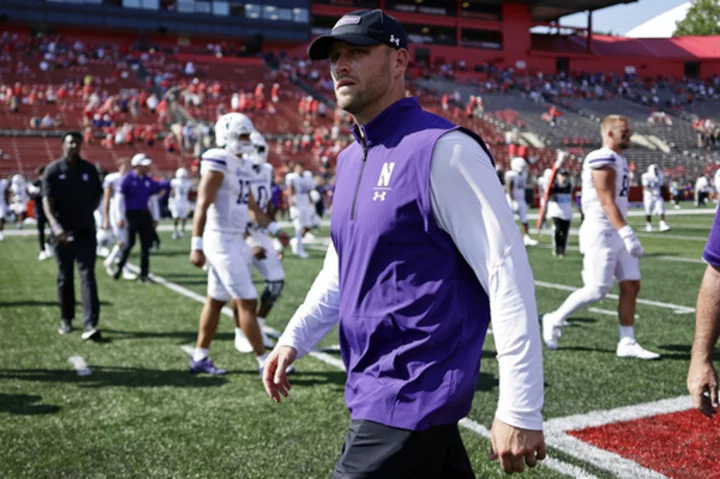 Northwestern looks to end skid, give interim coach David Braun his 1st win when UTEP visits