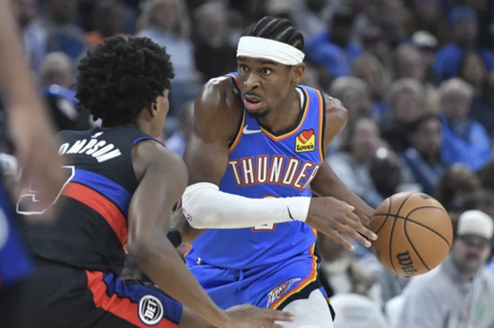 Shai Gilgeous-Alexander scores 32 as Thunder top Pistons 124-112