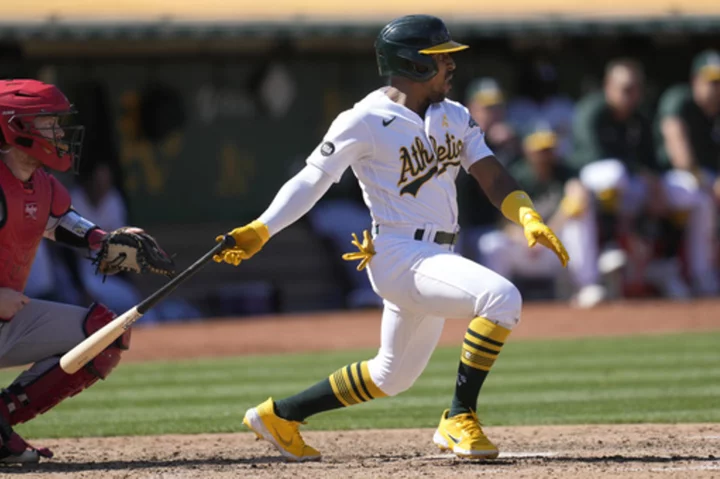 A's rally to complete series sweep with a 10-6 victory over the Angels