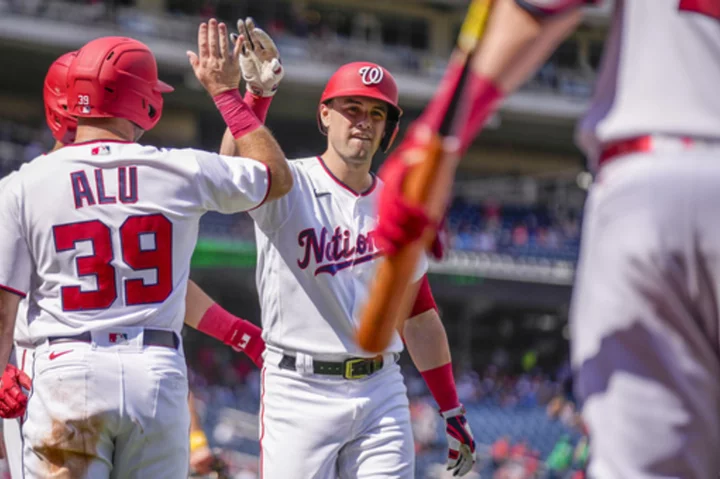 Lane Thomas' grand slam helps Nationals blast White Sox 13-3. Josiah Gray gets the win