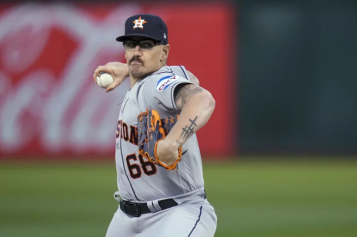 Rookie France shuts down A's and Tucker delivers go-ahead two-run double as Astros win 3-1