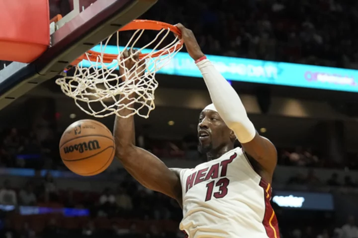 NBA takes rebound away from Miami's Bam Adebayo, denying him rare 20-rebound triple-double