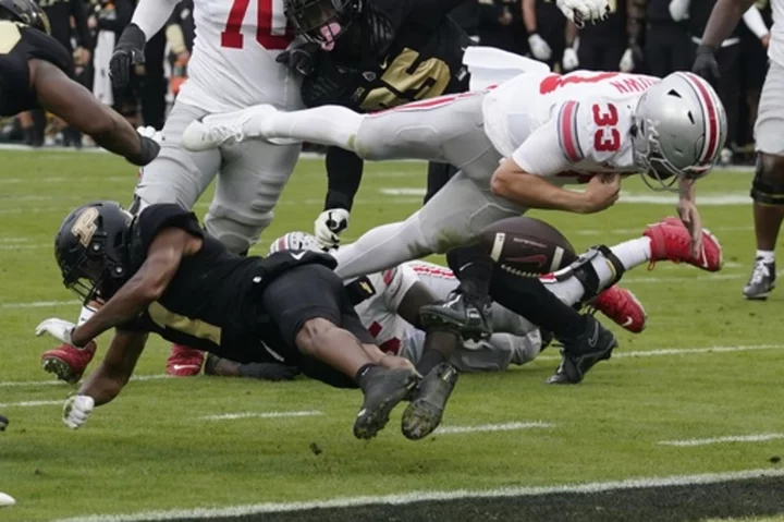 Kyle McCord, No. 3 Ohio State overcomes offensive injuries in 41-7 blowout at Purdue