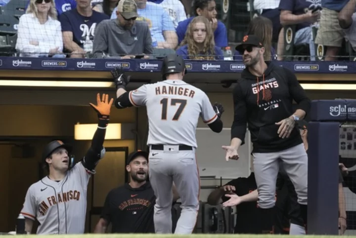 Mitch Haniger, Logan Webb pace Giants past Brewers 3-1