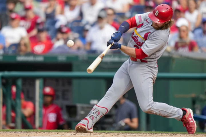 Cardinals rally past the Nationals 8-6 behind back-to-back homers from Donovan and Goldschmidt