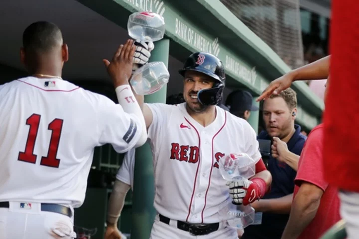 Adam Duvall's 3-run HR helps lift Red Sox past Dodgers and Mookie Betts, 8-5