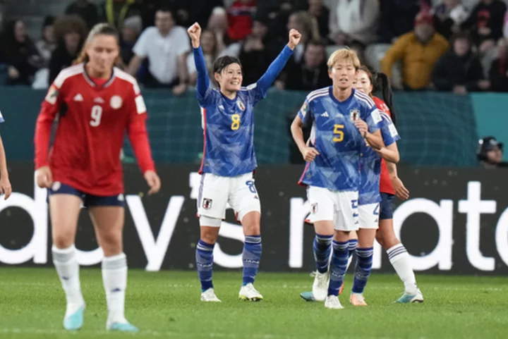 Two goals in 2 minutes help Japan beat Costa Rica 2-0 at Women's World Cup