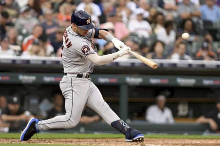 Alex Bregman drives in 4 runs to help lead the Astros to a 9-2 win over the Tigers