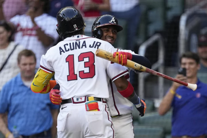 Acuña hits 2 HRs as power-hitting Braves keep rolling, beat Ryan, Twins 6-2