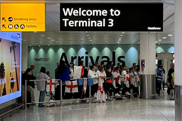 England return from World Cup but leave fans waiting in Heathrow arrivals hall