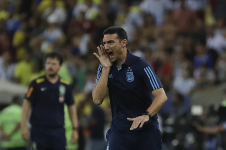 Scaloni wonders whether he'll stay on as Argentina coach after winning in Brazil