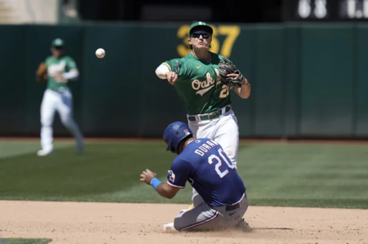 Tarnok earns 1st MLB win as Athletics limit AL West-leading Rangers to 4 hits in 2-0 victory