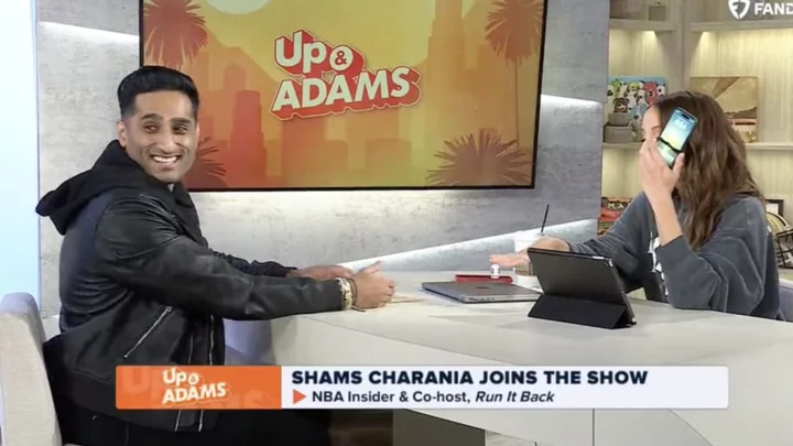 Shams Charania Was Not Prepared For Kay Adams to Take His Phone