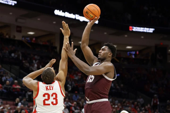 Tyrece Radford scores 21 points, No. 15 Texas A&M beats Ohio State 73-66