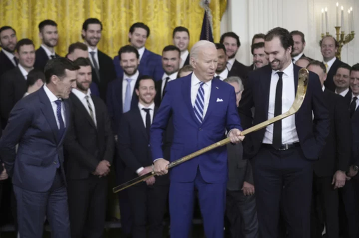 Biden honors Stanley Cup champion Vegas Golden Knights in the return of an NHL tradition