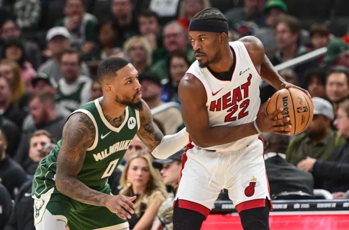 AWKWARD: Watch Damian Lillard and Jimmy Butler bump into each other arriving at arena