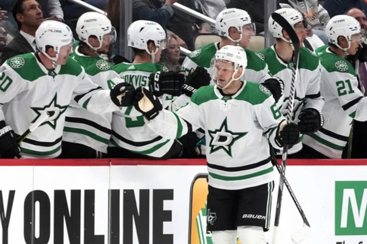 Thomas Harley and Wyatt Johnston's 3rd-period goals help Stars defeat Penguins 4-1