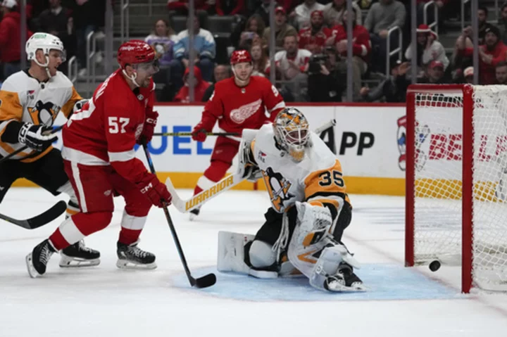 Red Wings beat Penguins 6-3 for 3rd straight victory