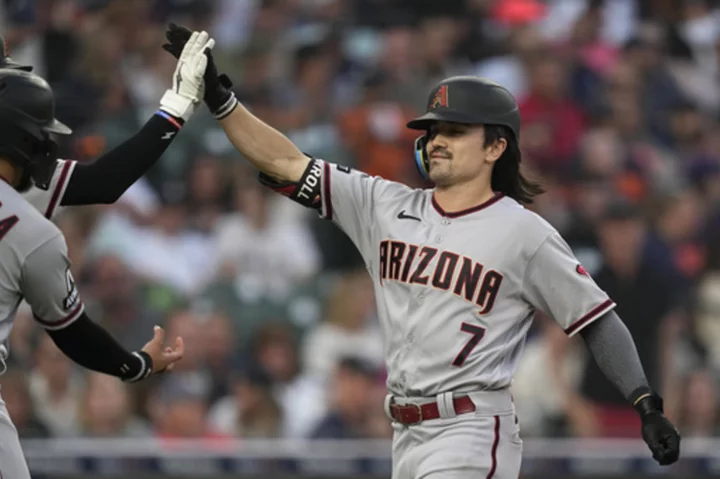 Rookie star Corbin Carroll hits 1st grand slam, Diamondbacks pound Tigers 11-6