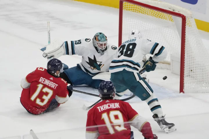 Panthers keep San Jose winless through 6 games, rally to top Sharks 3-1