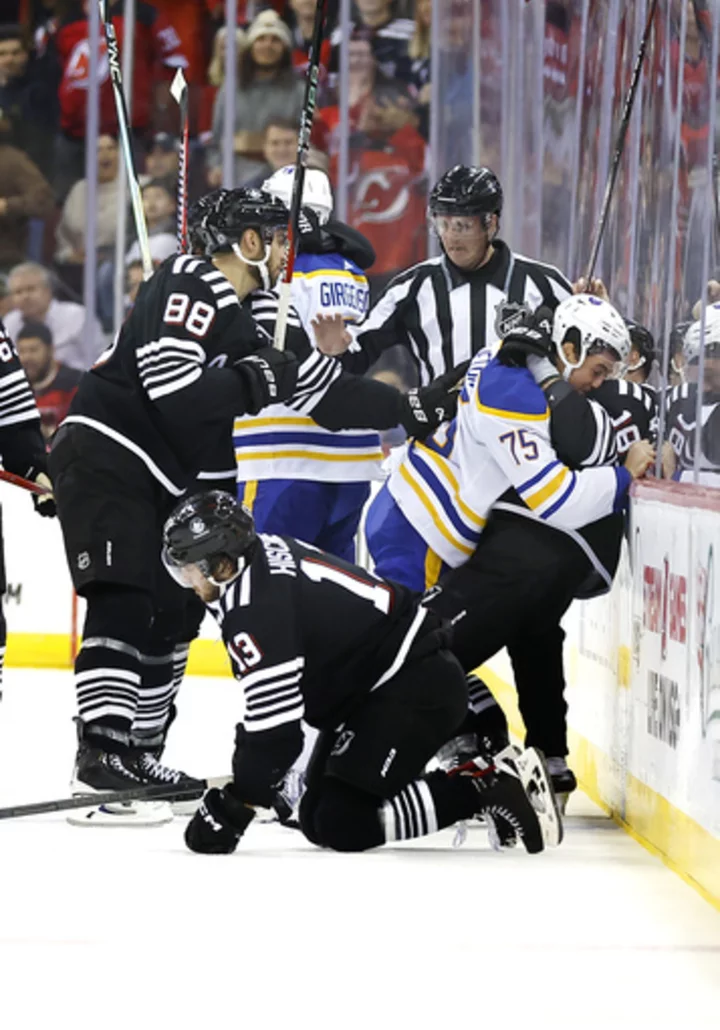 Sabres' Connor Clifton suspended by NHL for two games for head shot to Devils' Nico Hischier