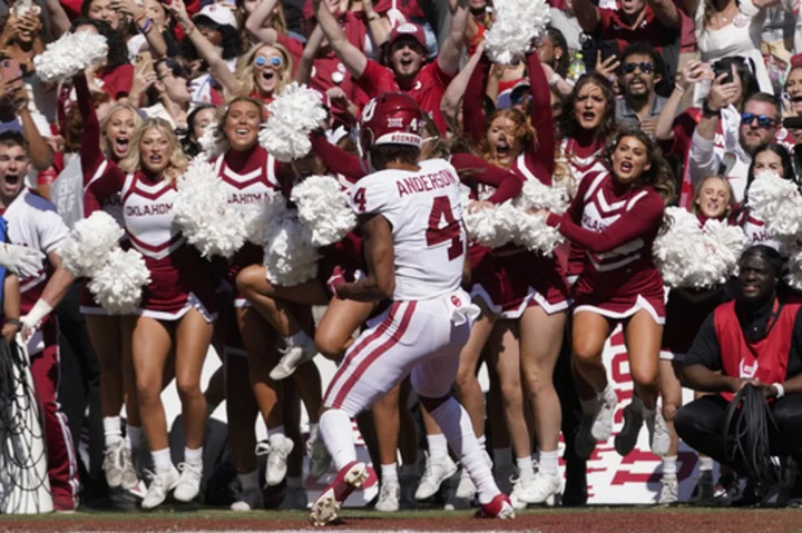 Dillon Gabriel's late TD pass lifts No. 12 Oklahoma over No. 3 Texas 34-30