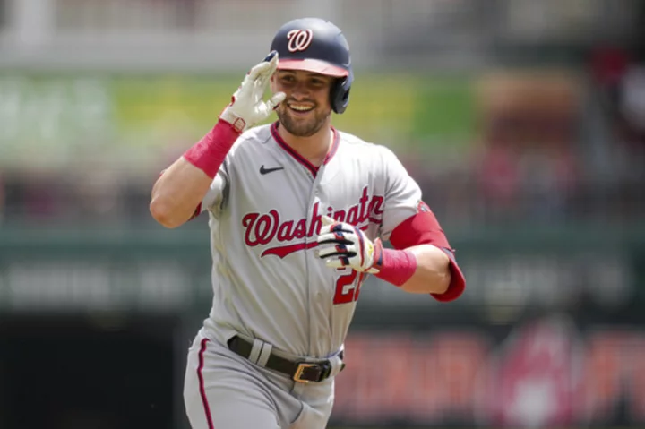 Abrams and Thomas homer on first two pitches as Nationals sweep Reds 6-3