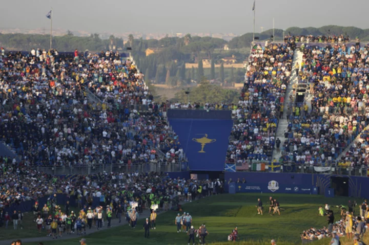 Ryder Cup brings mad dash to first tee. And a little heckling