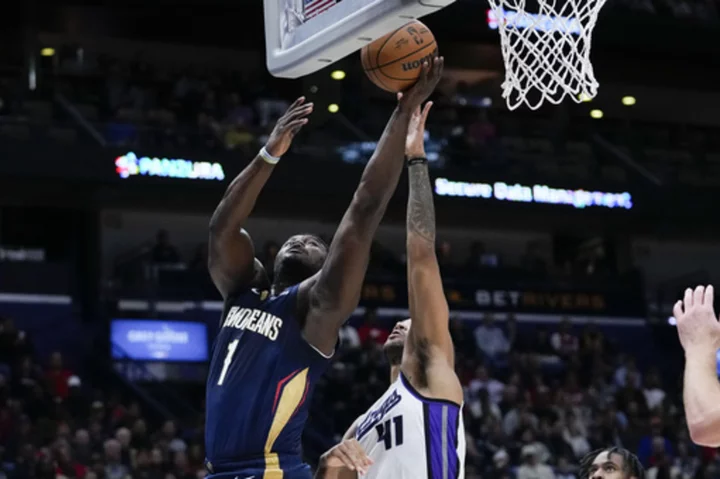 Williamson, Ingram lead the Pelicans past the Kings 117-112