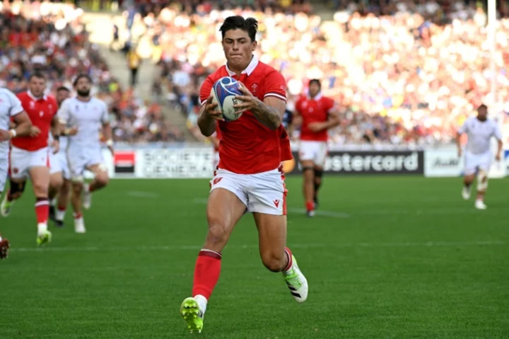 Rees-Zammit grabs hat-trick as Wales beat Georgia to top World Cup Pool C