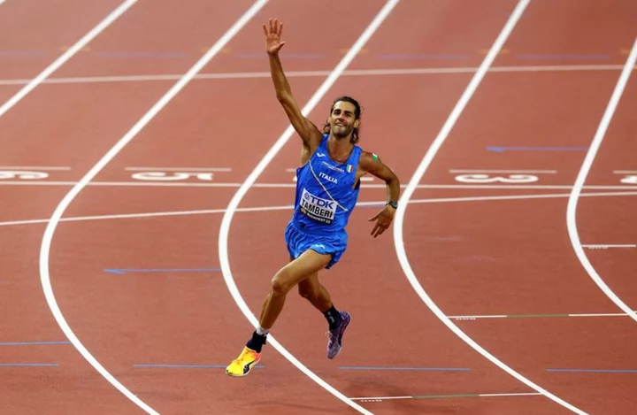 Athletics-Italian Tamberi wins thrilling world championship high jump final