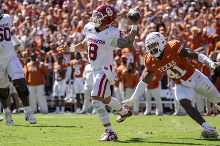 Boomer Sooner: Gabriel throws late TD pass as No. 12 Oklahoma beats No. 3 Texas in Red River rivalry