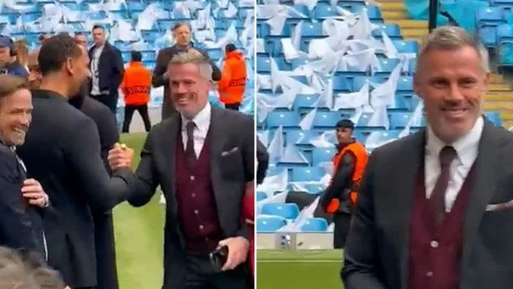 Jamie Carragher left 'red-faced' during awkward interaction with Rio Ferdinand