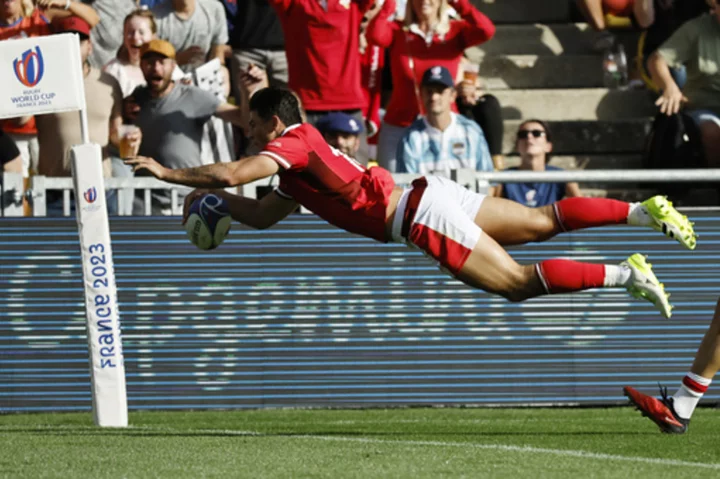 Wales gets job done with Rees-Zammit hat trick against Georgia at Rugby World Cup