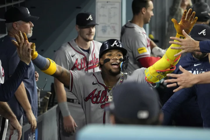 Acuña homers and steals another base, Fried stifles Dodgers and Braves win 5th in a row, 6-3