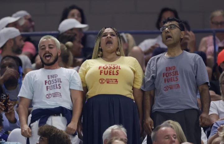 US Open chaos as climate protesters halt semi-final