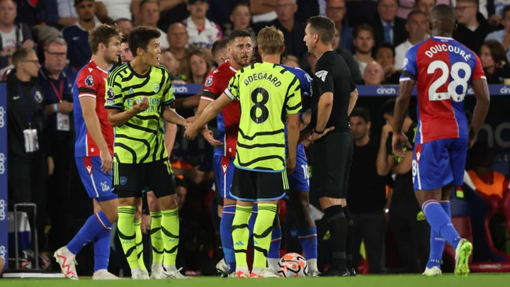 Martin Odegaard sends Takehiro Tomuyasu warning after Crystal Palace red card