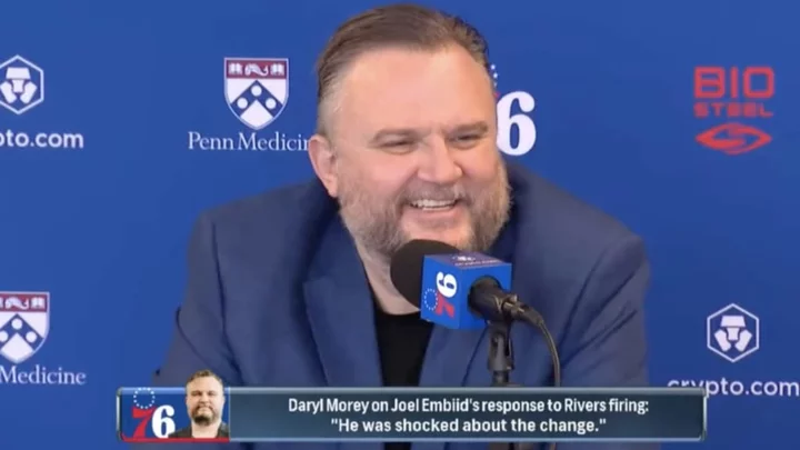 Daryl Morey Calls Howard Eskin 'Trent Crimm' During Season-Ending Press Conference