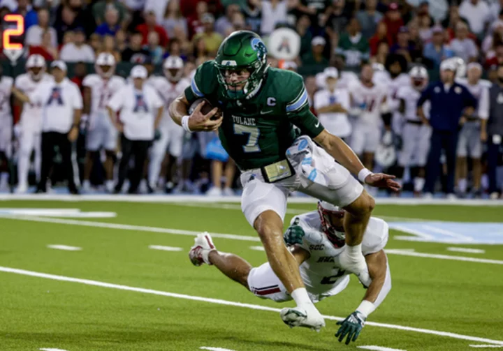 No. 24 Tulane quarterback Michael Pratt is sidelined vs. No. 20 Ole Miss. Kai Horton starts