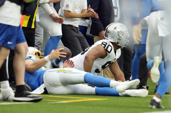 Ex-Charger Jerry Tillery ejected for late hit on LA QB Justin Herbert