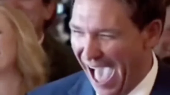 Ron DeSantis Cracks Himself Up, Quickly Resets to Factory Mode