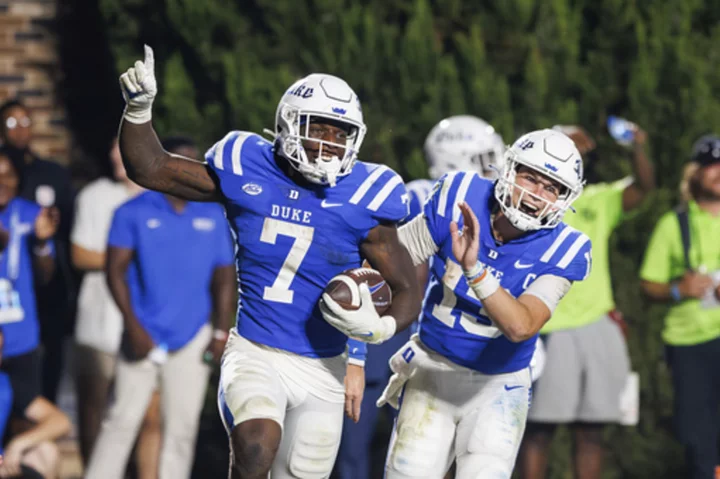 No. 21 Duke aims to follow Clemson upset with a short-week win against FCS foe Lafayette