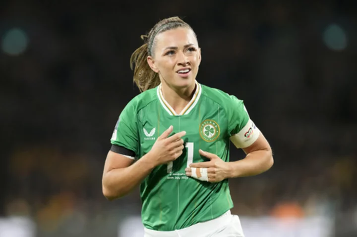 Ireland's McCabe scores directly from a corner kick against Canada at Women's World Cup