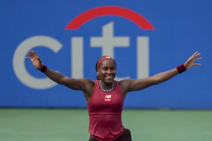 Coco Gauff defeats Maria Sakkari in Washington for her fourth title. Dan Evans wins the men's final