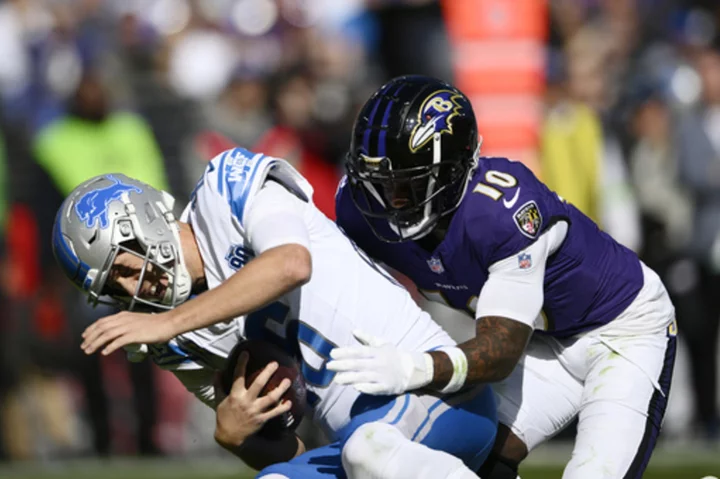 NFC North-leading Lions brought back to reality in 38-6 loss to Ravens