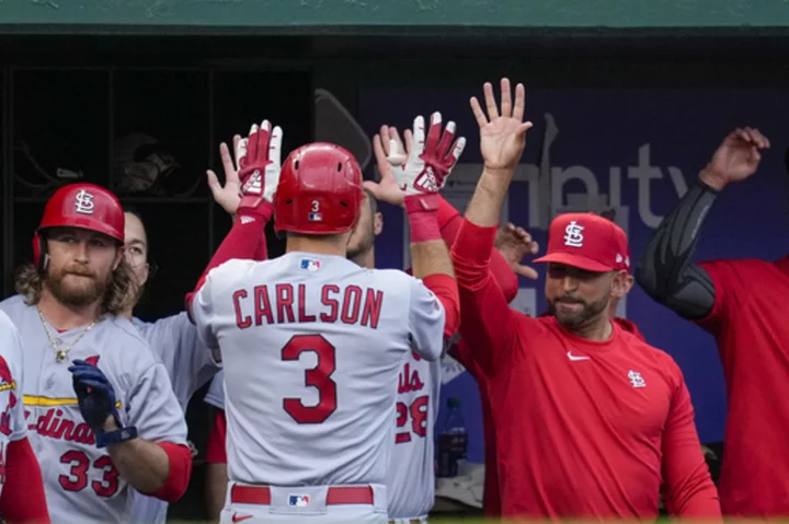 Dylan Carlson hits 2 homers as the Cardinals win their 4th straight, beating the Nationals 9-3