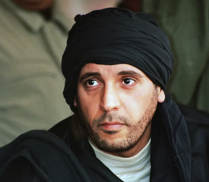 Gadhafi's son goes on hunger strike in Lebanon to protest detention without trial